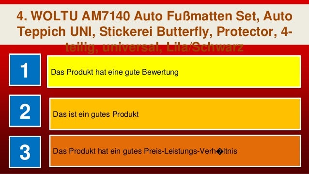 WOLTU Universal Auto Fu/ßmatten Teppich Stickerei Butterfly Lila//Schwarz AM7140