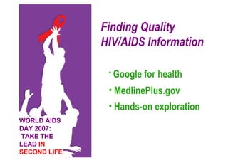 Finding Quality HIV/AIDS Information | PPT
