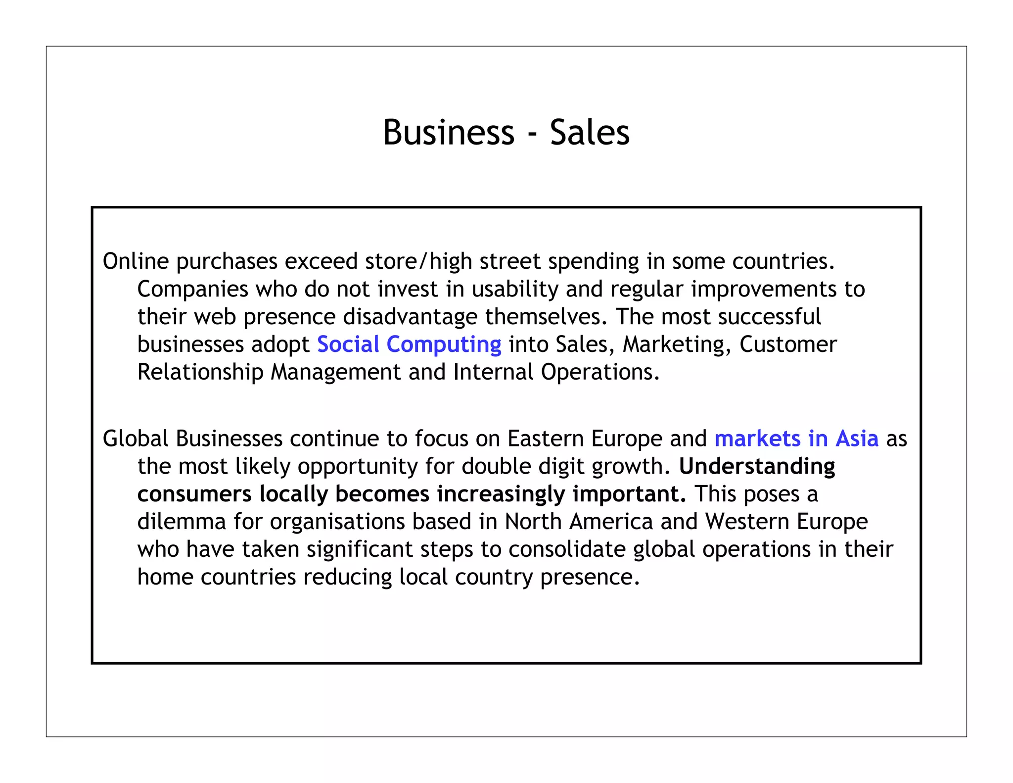World And Business Technology Outlook In 2015