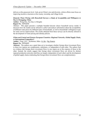 World Bank Quarterly December 2008