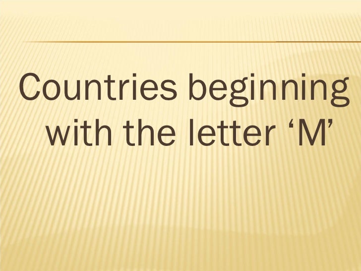 world capitals powerpoint countries that start with the letter m