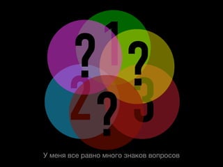 ? 1?
      2? 3
У меня все равно много знаков вопросов
 
