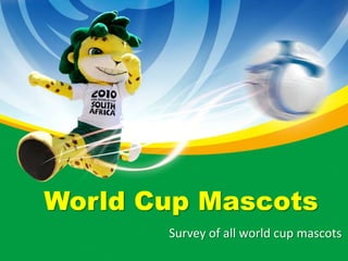 World Cup Mascots Survey of all world cup mascots 
