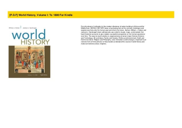 [P.D.F] World History, Volume I To 1800 For Kindle