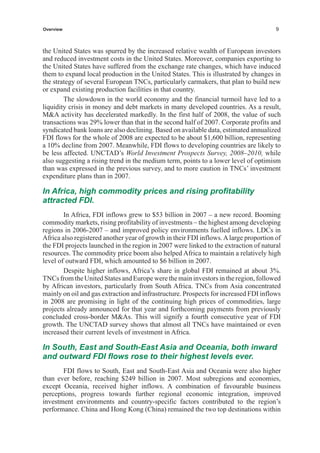 World Investment Report 2008, Unctad