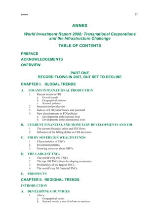 World Investment Report 2008, Unctad