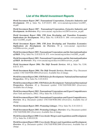 World Investment Report 2008, Unctad