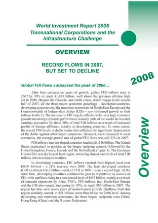 World Investment Report 2008, Unctad