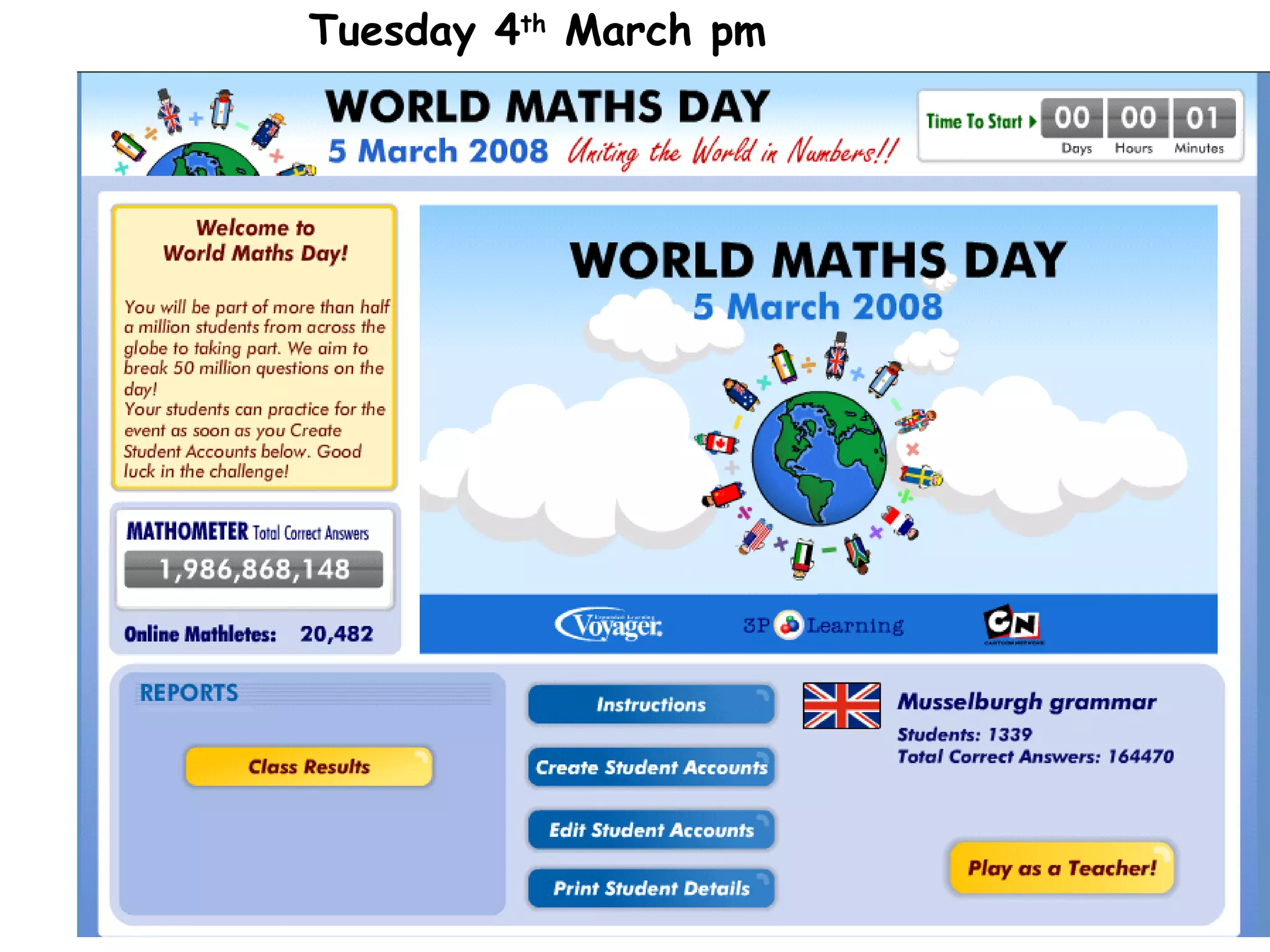 Tuesday 4 th  March pm 