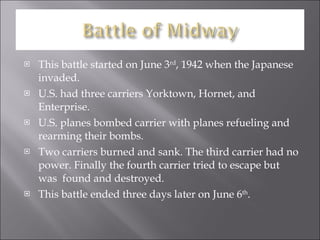 World War II Battles-Pacific | PPT