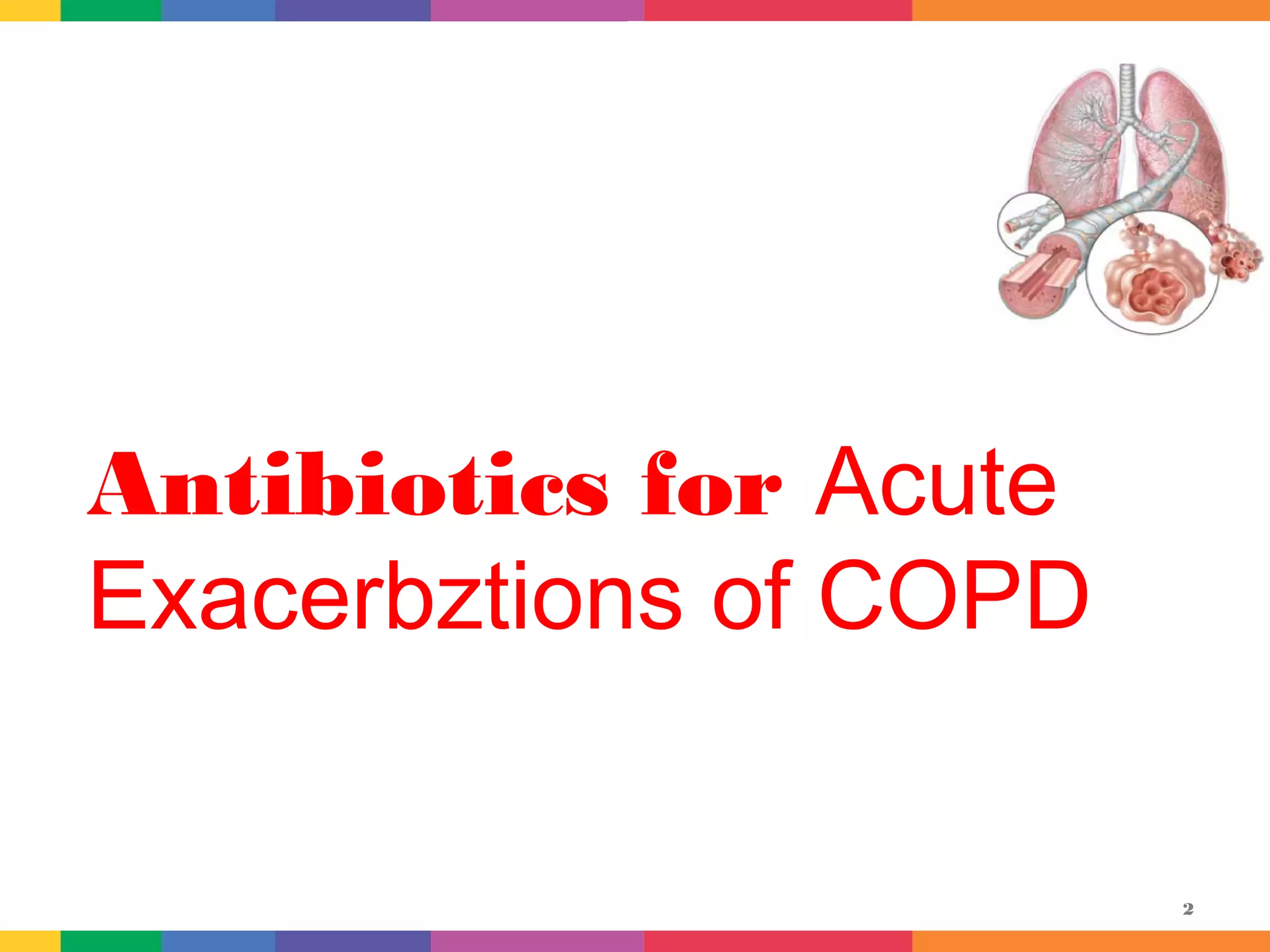 Antibiotics for Acute Exacerbztions of COPD | PPT