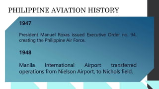 PHILIPPINE AVIATION HISTORY
 