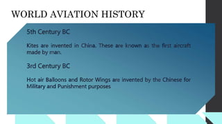 WORLD AVIATION HISTORY
 