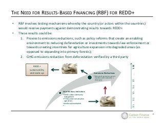 2
• RBF involves testing mechanisms whereby the country (or actors within the countries)
would receive payments against de...