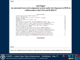 Thesauri  into  the AGROVOC  LOD Cloud    18000 outlinks