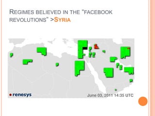 REGIMES BELIEVED IN THE “FACEBOOK
REVOLUTIONS” >SYRIA

 