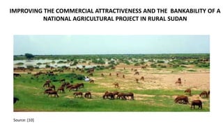 IMPROVING THE COMMERCIAL ATTRACTIVENESS AND THE BANKABILITY OF A
NATIONAL AGRICULTURAL PROJECT IN RURAL SUDAN
Source: [10]
 