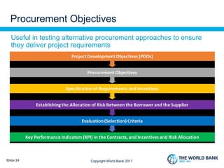 WORLD BANK POWERPOINT PRESENTATION ON 2016 PROCUREMENT FRAMEWORK ...