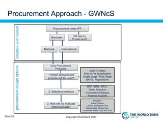 WORLD BANK POWERPOINT PRESENTATION ON 2016 PROCUREMENT FRAMEWORK ...