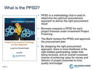 WORLD BANK POWERPOINT PRESENTATION ON 2016 PROCUREMENT FRAMEWORK ...