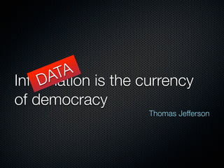 ATA is the currency
Information
    D
of democracy
                  Thomas Jefferson
 
