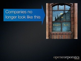 Companies no
longer look like this
 