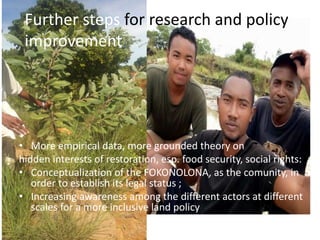 Tenure security and Forest Landscape Restoration in Boeny, Madagascar