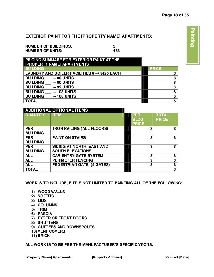 sample bid