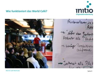 Seite 4
Wie funktioniert das World Café?
World Café Methode
 