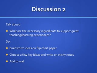 World Cafe: What Is an Ideal Learning Environment? | PPTX