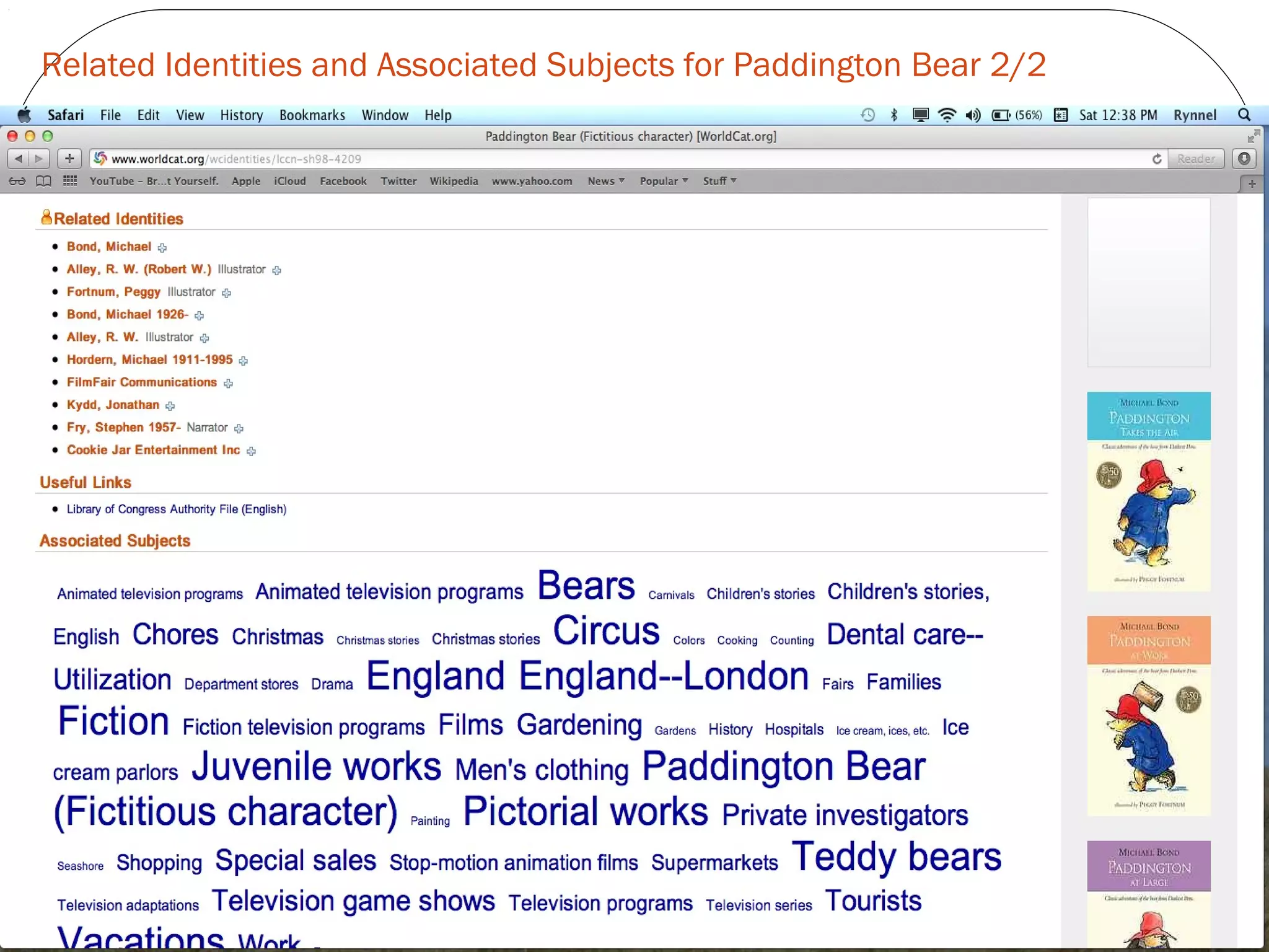 Related Identities and Associated Subjects for Paddington Bear 2/2
 