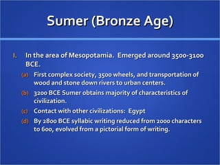 First Wheel Sumer World Civilization | PPT