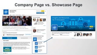 Company Page vs. Showcase Page
 