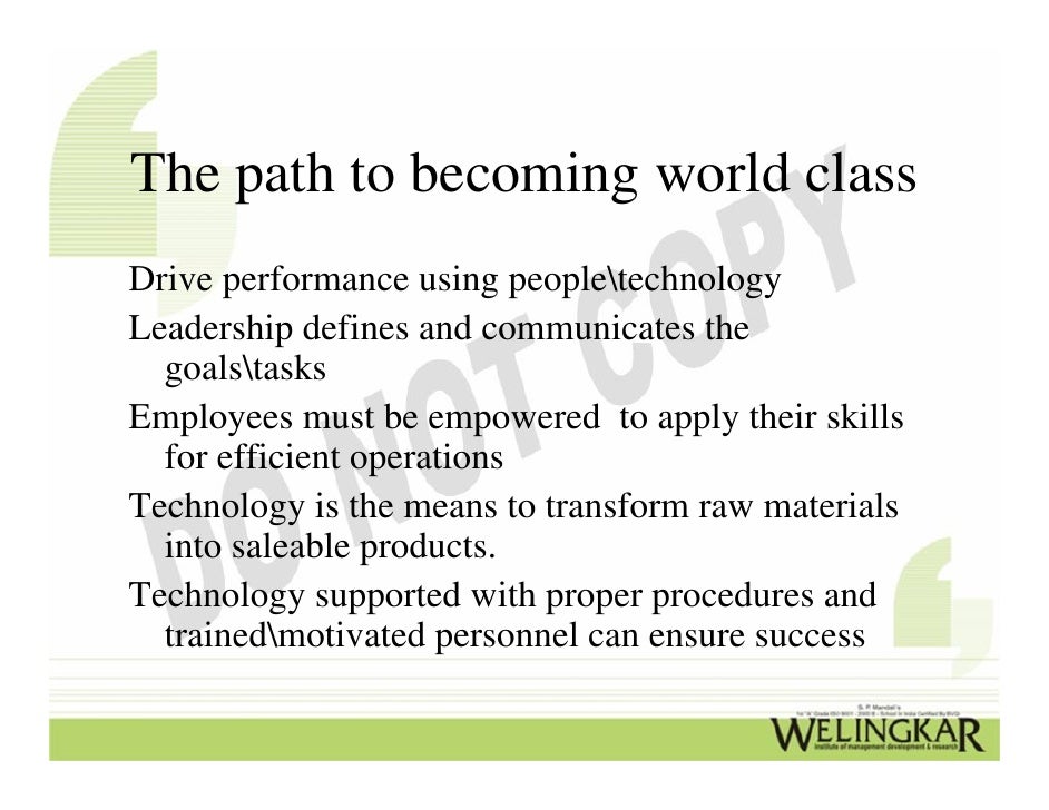 World Class Manufacturing