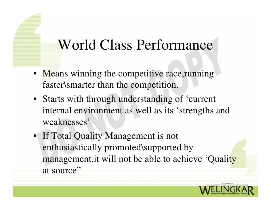 World Class Manufacturing