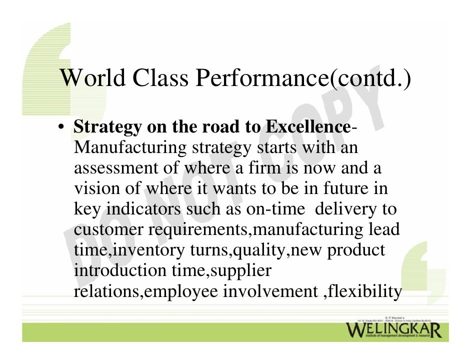 World Class Manufacturing