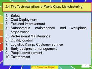 10 Pillars of World Class Manufacturing