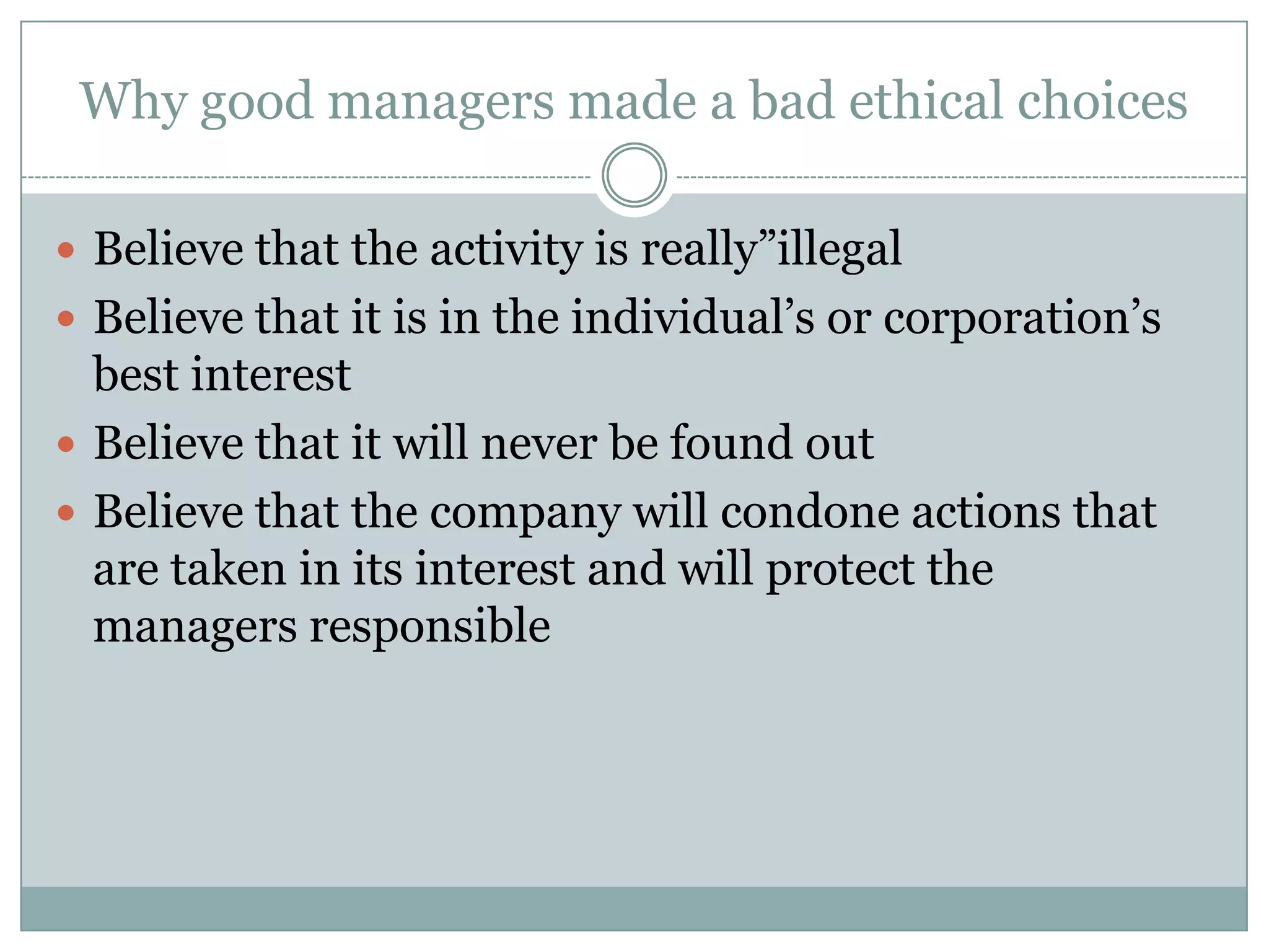 Board of Directors12 Directors agreed to pay (out of pocket) a total of $25M to settle securities class action caseInvestment BankersSettlement of securities class action case with banks:Citi Group         $2.6BJP Morgan          2.0BB of A                    .5BOther                     .9B