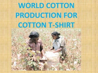 WORLD COTTON
PRODUCTION FOR
COTTON T-SHIRT
 