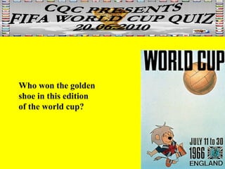Who won the golden  shoe in this edition of the world cup? 