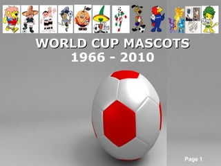WORLD CUP MASCOTS 1966 - 2010 