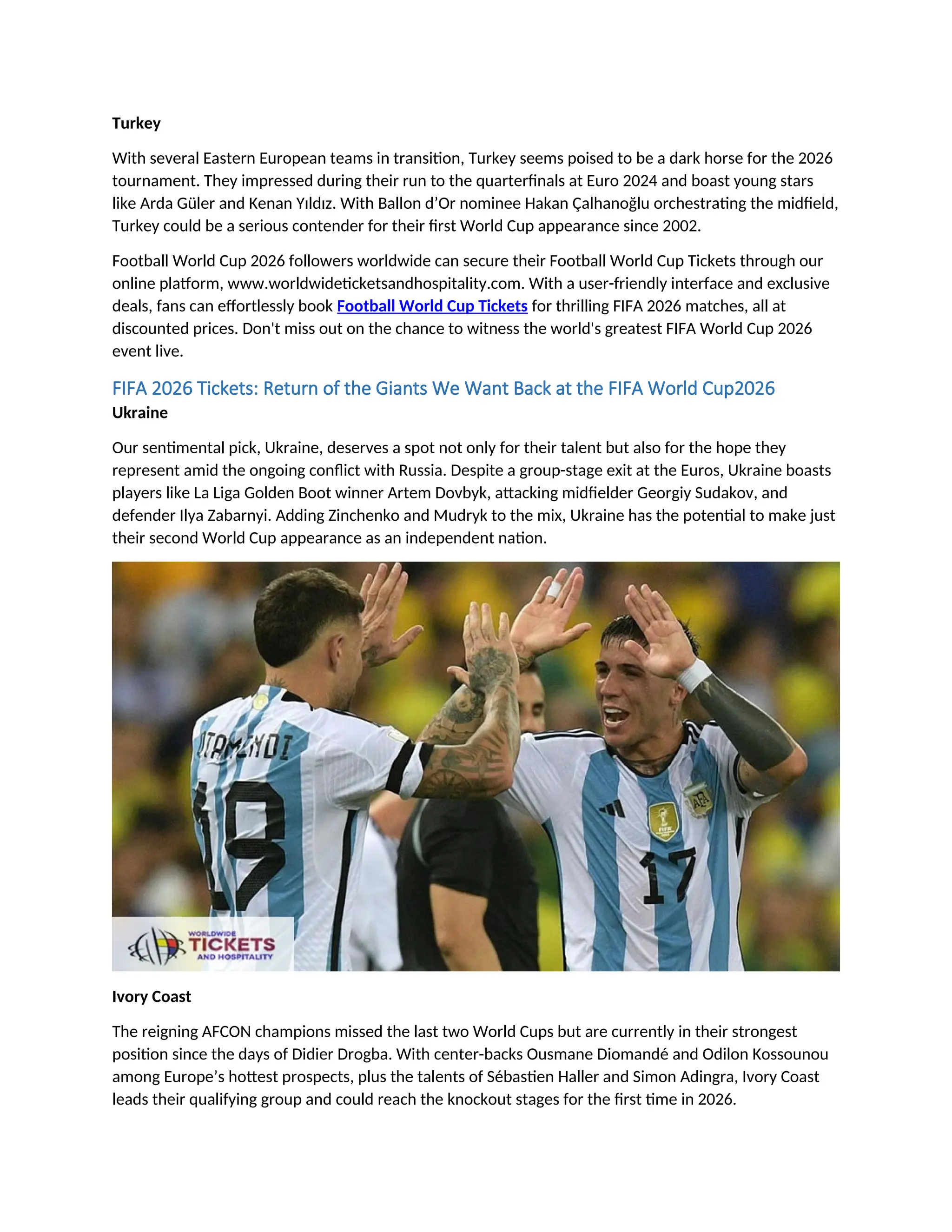 World Cup Tickets 11 countries we’d love to see return to the FIFA