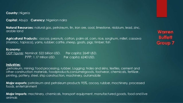 Natural Resources Nigeria Imports Natural Resources Nigeria Imports