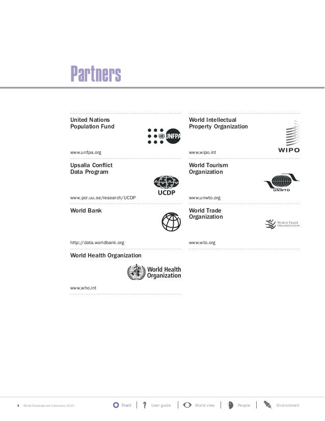 World Bank World Development Indicators 2015