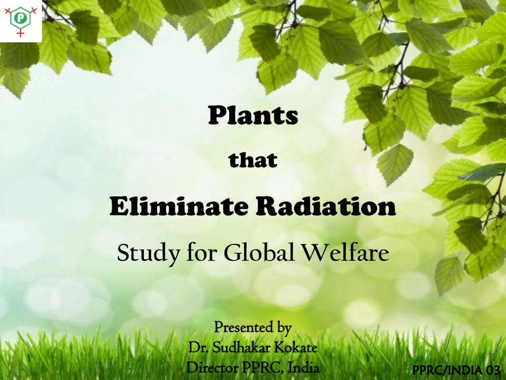 Plants that Eliminate Radiation PPRC/INDIA