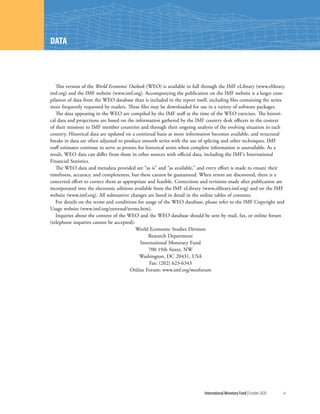 World economic outlook, october 2020