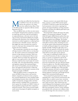 World economic outlook, october 2020