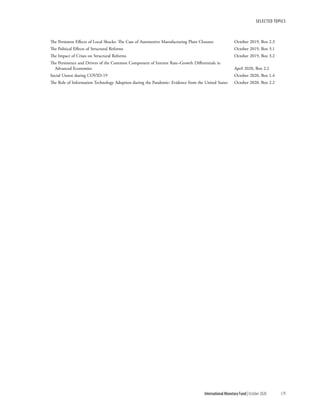 World economic outlook, october 2020