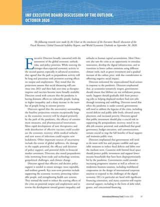 World economic outlook, october 2020