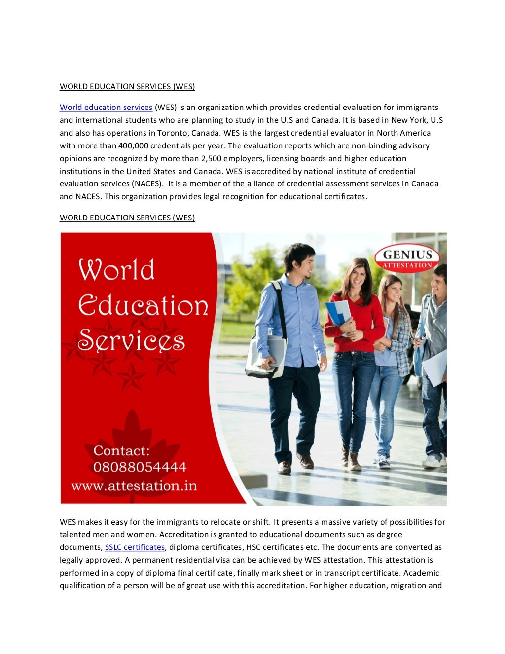 Best World education services